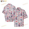 Boston Red Sox White Americana 3D Funny Hawaiian Shirt