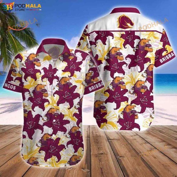 Brisbane Broncos Mascot 3D Funny Hawaiian Shirt