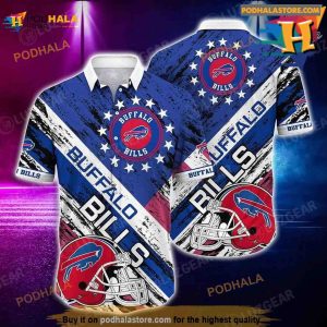 Buffalo Bills NFL Hawaiian Shirt American Flag 3D Printed Short Shirt