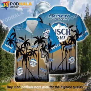 Busch Light Sunset Beach Beer Hawaiian Shirt