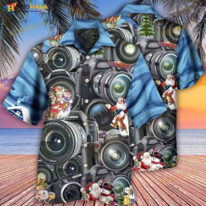 Camera Amazing Merry Christmas Happy 3D Funny Hawaiian Shirt