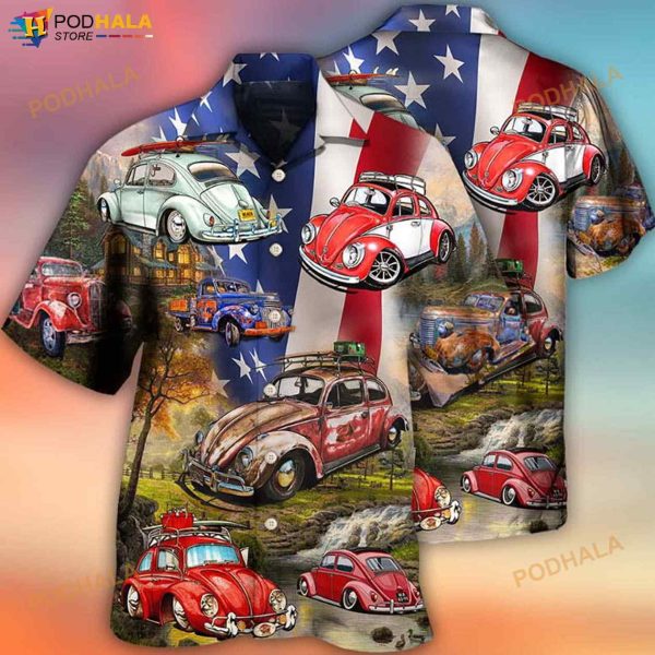 Camping Independence Day 3D Funny Hawaiian Shirt