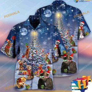 Cat Lovers’ Christmas Hawaiian Shirt