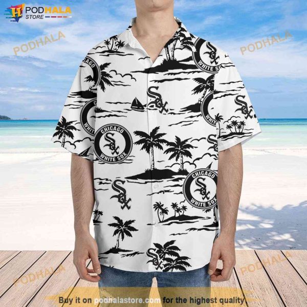 Chicago White Sox Hawaiian Shirt Beach Pattern