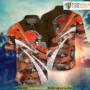 Cleveland Browns NFL Summer Hawaiian Shirt Floral Pattern For Football NFL