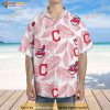 Cleveland Indians Hawaiian Shirt Sketch Palm Leaves Pattern