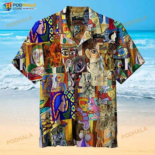 Collage De Picasso 3D Funny Hawaiian Shirt