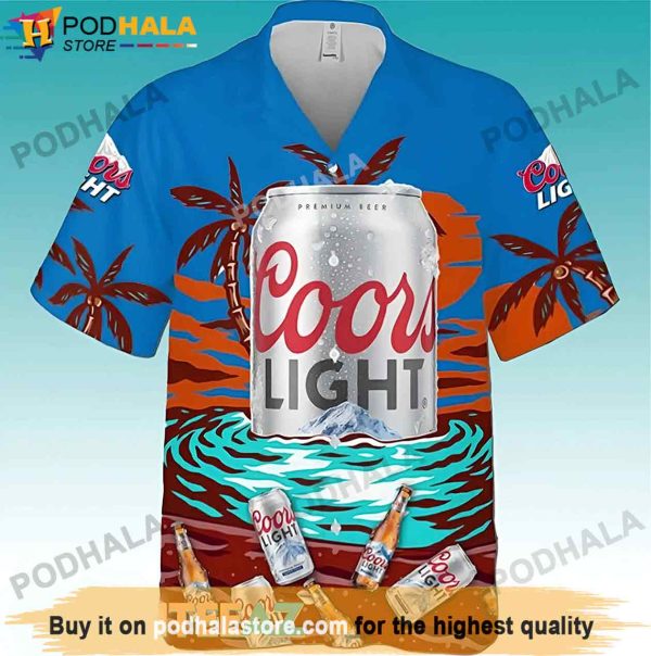 Coors Light Beer Hawaiian Shirt