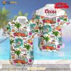 Coors Light Tropical Coconut Tree Hot Summer Collection Hawaiian Shirt