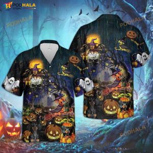 Dachshund Dog Halloween 3D Funny Hawaiian Shirt