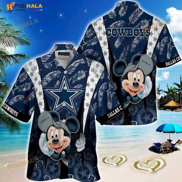 Dallas Cowboys Mickey Mouse 3D Funny Hawaiian Shirt