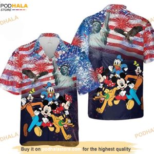 Disney 4Th Of July Hawaiian Shirt