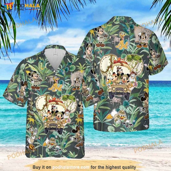 Disney Animal Kingdom Mickey and Friends Hawaiian Shirt