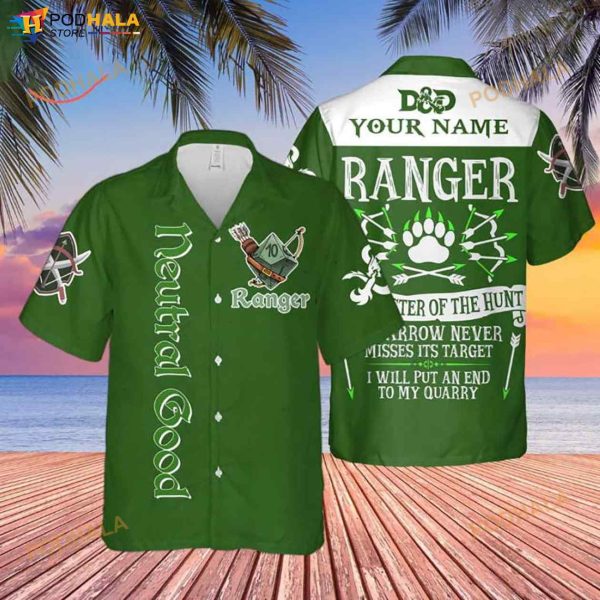 Dnd Neutral Good Ranger Custom 3D Funny Hawaiian Shirt