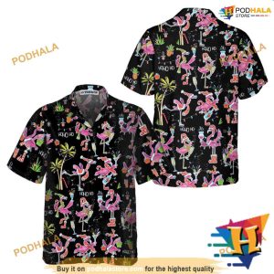 Flamingo Beach Christmas Hawaiian Shirt