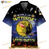 Flamingo Witch Halloween Buckle Up Buttercup You Just Flipped My Witch Switch Print Funny Hawaiian Shirt