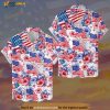 Flower American Flag 4th of July Hawaiian Shirt