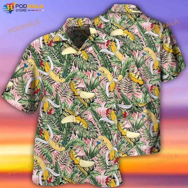 Fruit Banana Adult Humor 3D Funny Hawaiian Shirt