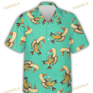 Funny Banana Duck 3D Hawaiian Shirt