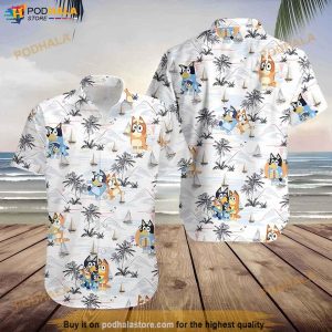 Funny Bluey Family Hawaiian Shirt