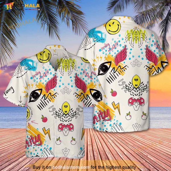 Funny Hawaii Smiley Faces Beach Hawaiian Hot Summer Shirt