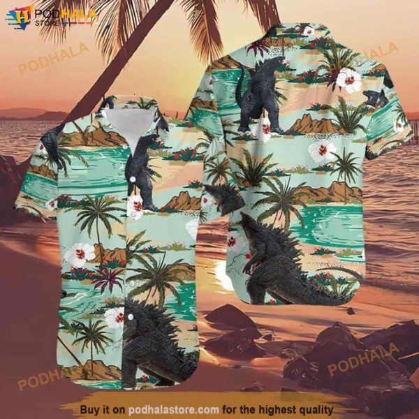 Godzilla Funny Hawaiian Shirt