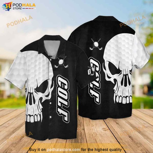 Golf And Skull Funny Hawaiian Shirt