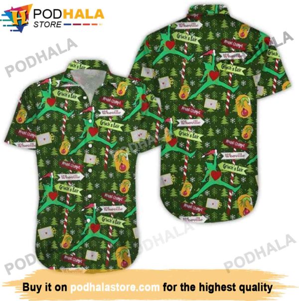 Grinch Gift Ideas Grinch Hawaiian Shirt