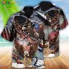 Guitar Independence Day Eagle 3D Funny Hawaiian Shirt