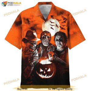 Happy Halloween Jason Voorhees Print Funny Hawaiian Shirt