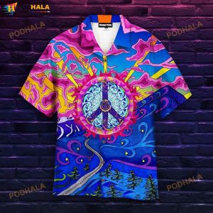 Hippie Peace Sign Aloha 3D Funny Hawaiian Shirt