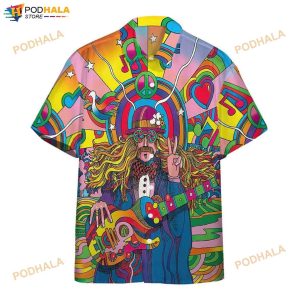 Hippie Psychedelic 3D Funny Hawaiian Shirt