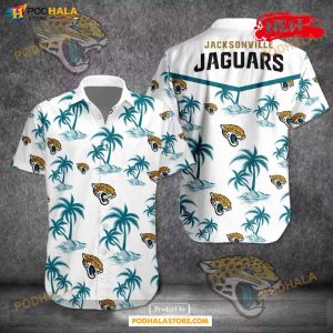 Jacksonville Jaguars NFL Team Tropical Coconut Hot Summer Button Hawaiian Shirt