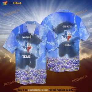 Jesus God Bless Texas Funny Hawaiian Shirt