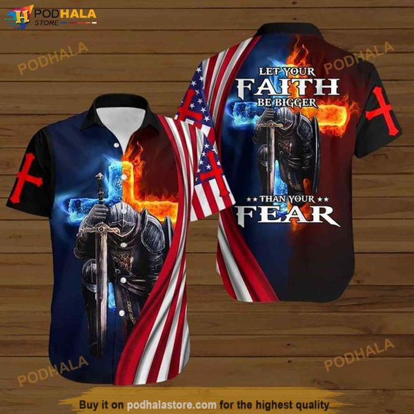 Jesus Let Your Faith Be Bigger Than Your Fear Funny Hawaiian Shirt