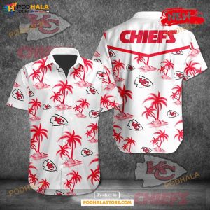 Kansas City Chiefs NFL Team Tropical Coconut Hot Summer Button Hawaiian Shirt