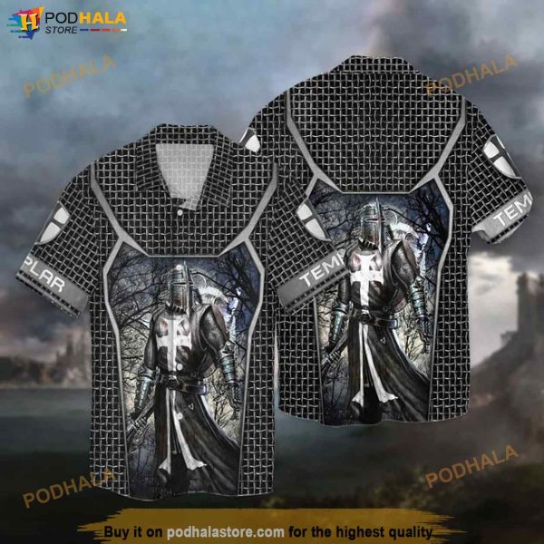 Knights Templar Armour Funny Hawaiian Shirt