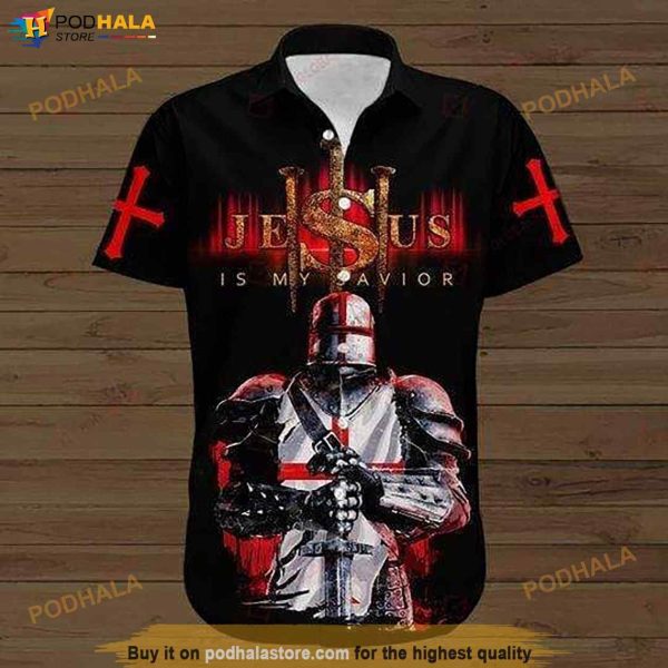 Knights Templar Jesus Funny Hawaiian Shirt