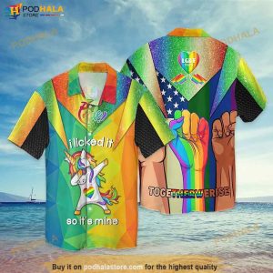 LGBT I Licked It So It’s Mine Together We Rise Funny Hawaiian Shirt