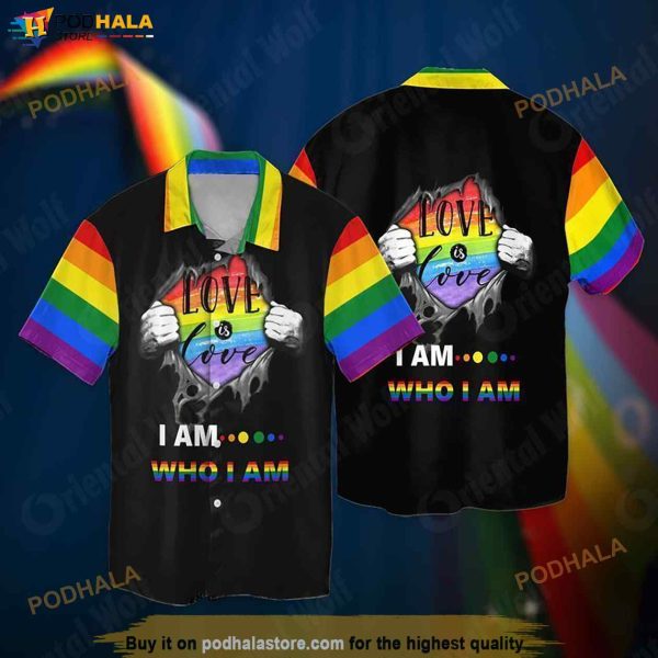 LGBT Love Is Love I Am Who I Am Funny Hawaiian Shirt