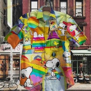 LGBT Snoopy And Woodstock Cartoon Peanuts Funny Hawaiian Shirt