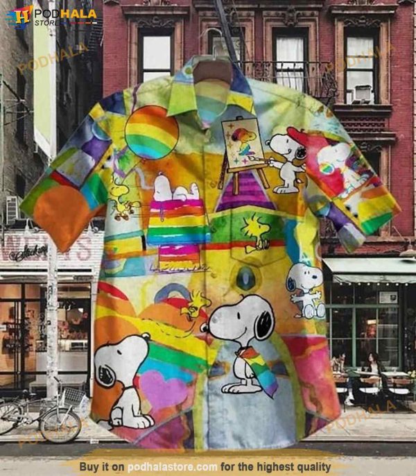 LGBT Snoopy And Woodstock Cartoon Peanuts Funny Hawaiian Shirt