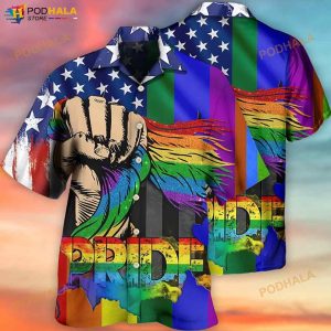 Lgbt Hand Love Is Love 3D Funny Hawaiian Shirt