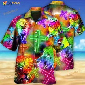 Lion Of God Style 3D Funny Hawaiian Shirt