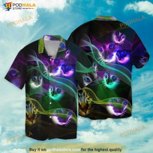 Magic Cat Funny Hawaiian Shirt