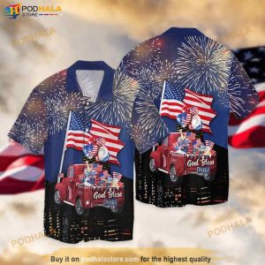 Memorial Day God Bless American Gift Funny Hawaiian Shirt