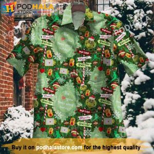 Merry Christmas Santa Grinch Hawaiian Shirt