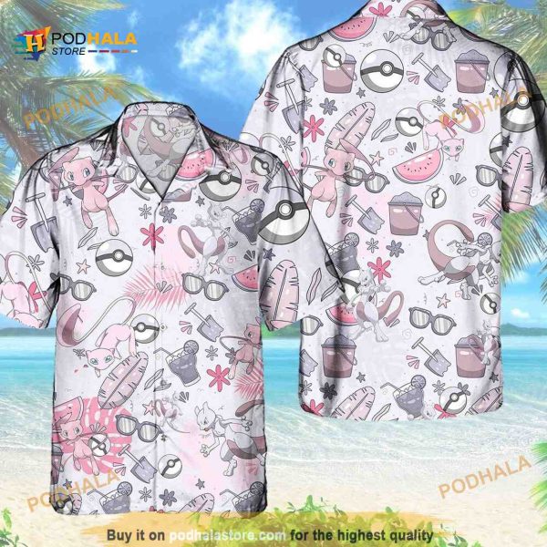 Mewtwo Pokemon Hawaiian Shirt