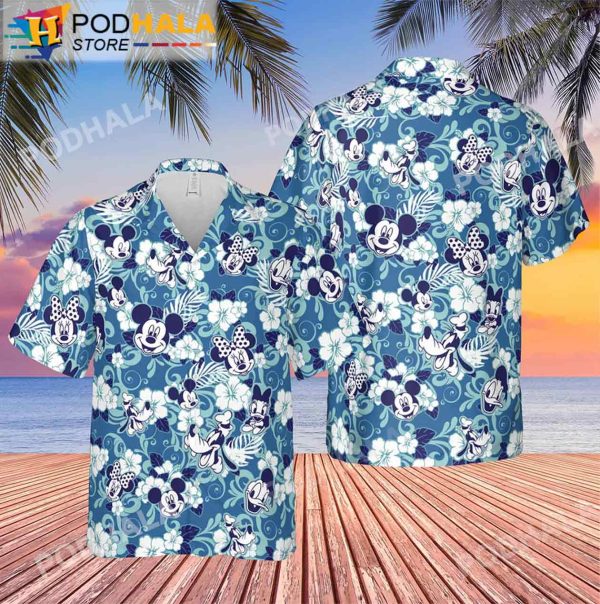 Mickey And Minnie Flower Hawai Aloha Mickey Mouse Hawaiian Shirt