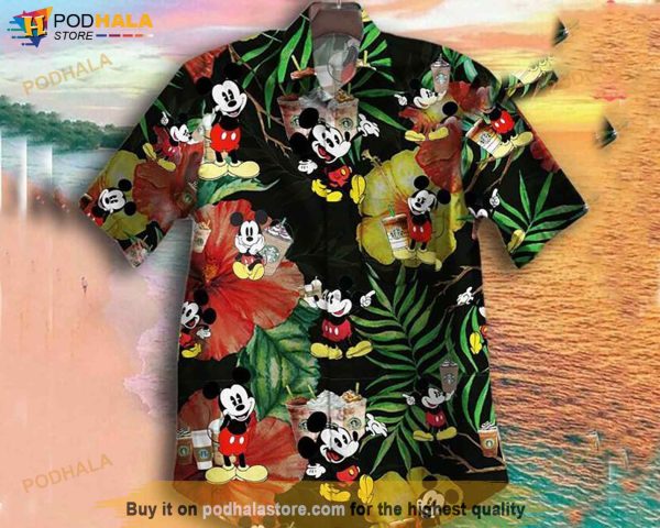 Mickey Mouse With Milk Tea Disney Funny Hawaiian Shirt